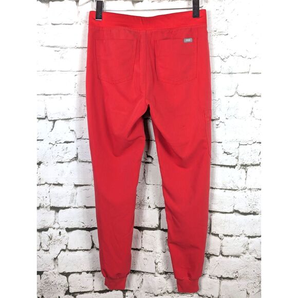 FIGS Technical Collection Scrub Pants Medical Cargo Pocket Stretch Red Small - Picture 4 of 8